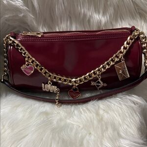 Juicy couture  Gold-Chain Cherry burgundy Women’s Shoulder Bag
